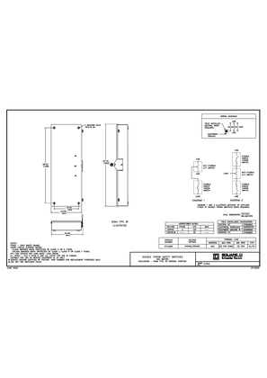 Image of 2D CAD: Double Throw Safety Switch, 600A, NEMA Type 3R, Rainproof