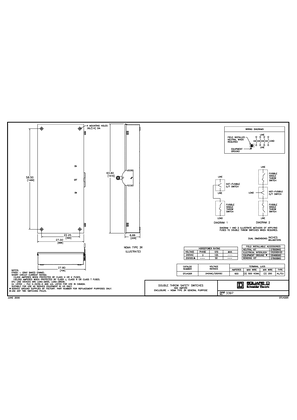 Image of 2D CAD: Double Throw Safety Switch, 600A, NEMA Type 3R, Rainproof
