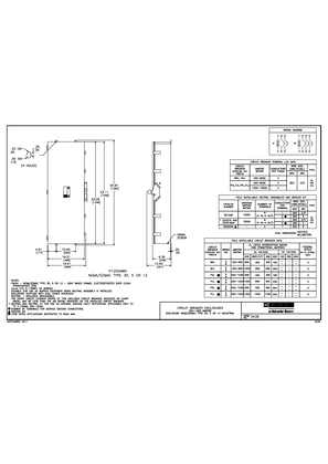 Imagen de 2D CAD: P1200AWK Circuit Breaker Enclosure, 250A-1200A. NEMA 3R, 5, or 12