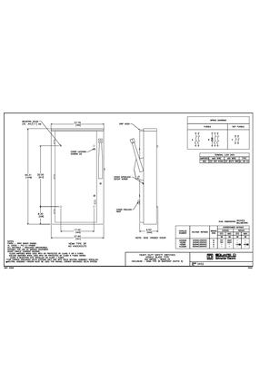 Imagen de 2D CAD: Heavy Duty Safety Switches, 600A, Visible Blade, Series E5, NEMA Type 3R Rainproof (Suffix R)