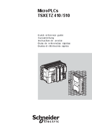 的映像 TSXETZ410 / 510 - Ethernet modules for Micro TSX37 PLC, Quick reference guide