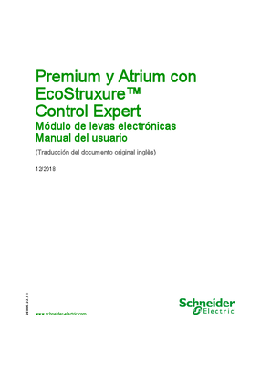 Imagen de Premium y Atrium en EcoStruxure™ Control Expert - Módulo de levas electrónicas, Manual del usuario