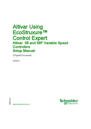 Image of Altivar Using EcoStruxure™ Control Expert - Altivar 58 and 58F Variable Speed Controllers, Setup Manual
