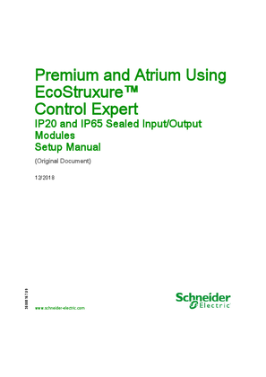 Imagen de Premium and Atrium using EcoStruxure™ Control Expert - IP20 and IP65 Sealed Input/Output Modules, Setup Manual