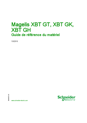 Image de Magelis XBT GT, XBT GK, XBT GH, Guide de référence du matériel