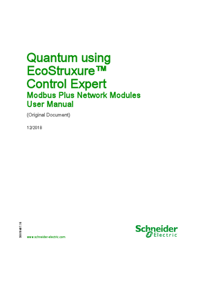 Image of Quantum using EcoStruxure™ Control Expert - Modbus Plus Network Modules, User Manual