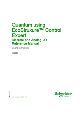 的映像 Quantum using EcoStruxure™ Control Expert - Discrete and Analog I/O, Reference Manual
