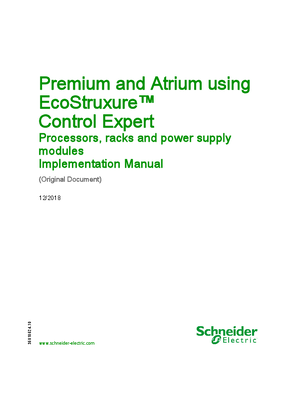 的映像 Premium and Atrium using EcoStruxure™ Control Expert, Processors, Racks and Power Supply Modules