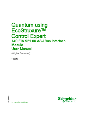 Image of Quantum using EcoStruxure™ Control Expert- 140EIA92100 AS-i Bus Interface Module, User Manual