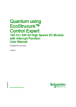 Image of Quantum using EcoStruxure™ Control Expert - 140HLI34000 High Speed I/O Module with Interrupt Function, User Manual