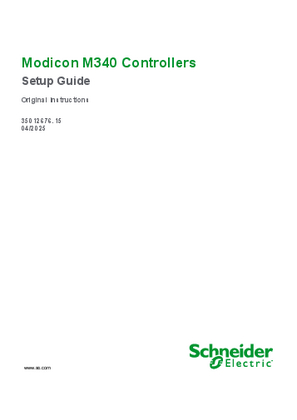 Image of Modicon M340 Controllers, Setup Guide