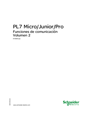 Imagen de PL7 Micro/Junior/Pro, Funciones de comunicación, Volumen 2