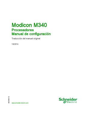 Imagen de Modicon M340 - Procesadores, Manual de configuración