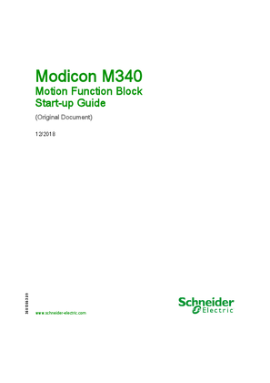 Image of Modicon M340 - Motion Function Block, Start-up Guide