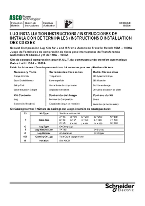Imagen de ASCO Juego de Terminales de compresión de tierra para Interruptores de Transferencia Automática Modelos J y H de 150A – 1000A