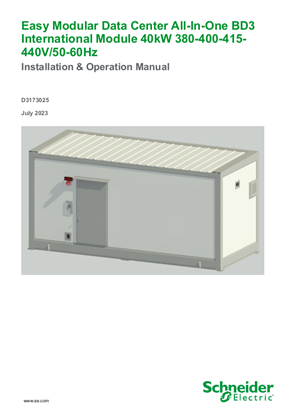 Image of 38KW Easy Modular Data Center All-In-One 6 Rack InRow DX 400V, User Manual