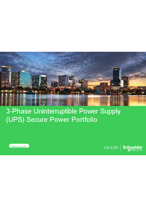 Image of 3-Phase UPS Secure Power Portfolio Brochure