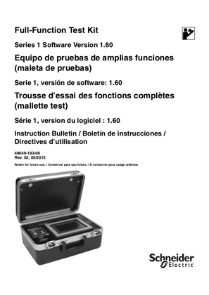Image of Full-Function Test Kit Series 1 Software Version 1.60 User Manual