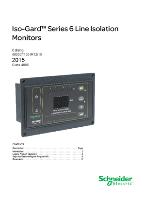 Image of Iso-Gard™ Series 6 Line Isolation Monitor (LIM) Catalog