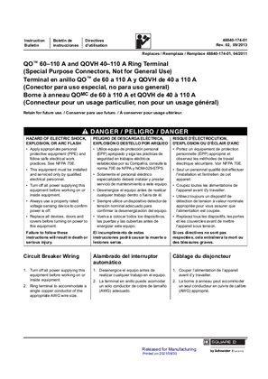 Imagen de Terminal en anillo QO de 60 a 110 A y QOVH de 40 a 110 A instrucciones