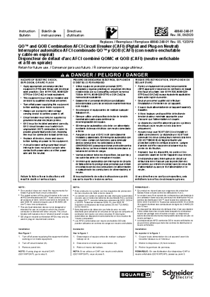 Image of QO/QOB Combination AFCI (CAFI) Installation and Troubleshooting Instructions