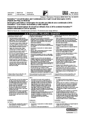 Image of Homeline Combination AFCI (CAFI) Installation Instructions