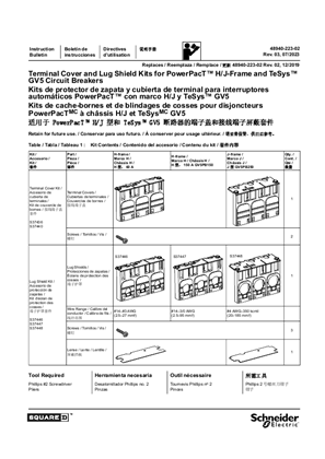 Image of Terminal Cover and Lug Shield Kits for PowerPacT H- or J-Frame and TeSys GV5 Circuit Breakers
