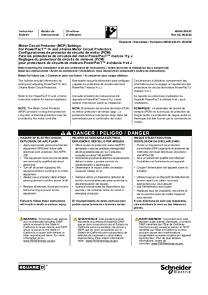 Image of Motor Circuit Protector (MCP) Settings for PowerPacT H- and J-Frame Motor Circuit Protectors Installation Instructions