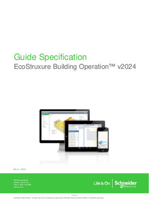 Image of Guide Specification - EcoStruxure Building Operation v2024