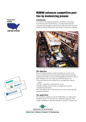 的映像 汽车-新联合汽车制造有限公司Fremont冲压生产线控制系统-美国