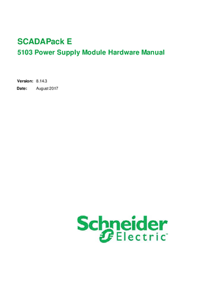 Image of SCADAPack 5103 Power Supply Manual