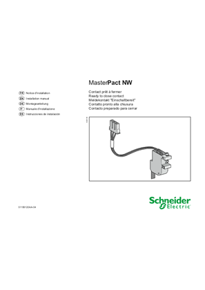 イメージ MasterPact NW - Ready to close contact - Instruction Sheet