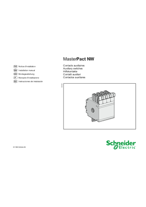 イメージ MasterPact NW - Auxiliary switches - Instruction Sheet