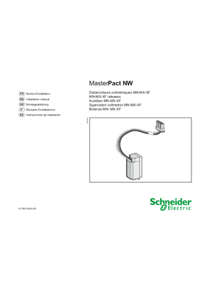 的映像 MasterPact NW - Voltage release MN-MW-XF - Instruction Sheet