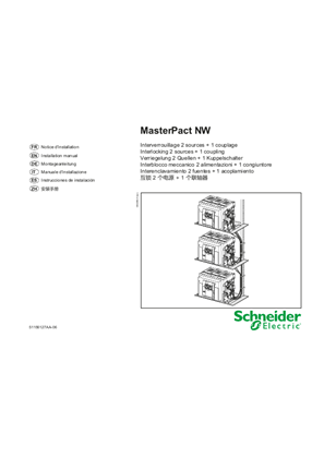 的映像 MasterPact NW - 互锁 2 个电源 + 1 个联轴器 - 说明页