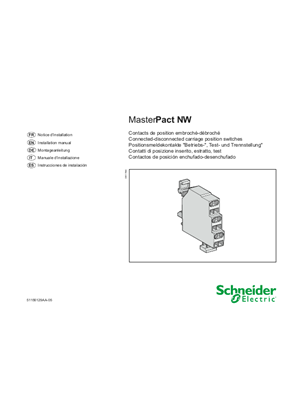 イメージ MasterPact NW - Connected/disconnected carriage position switches - Instruction Sheet