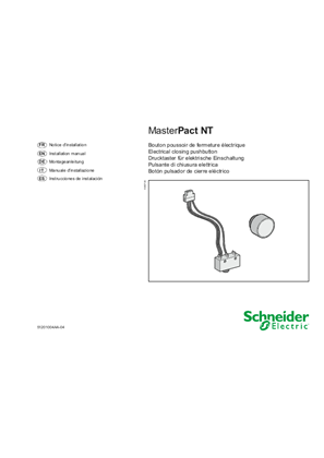 イメージ MasterPact NT - Electrical closing pushbutton - Instruction Sheet