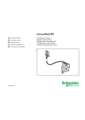イメージ MasterPact NT - Ready to close contact - Instruction Sheet