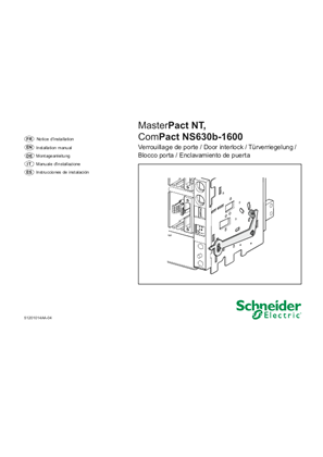 イメージ MasterPact NT,ComPact NS630b-1600 - Door interlock - Instruction Sheet