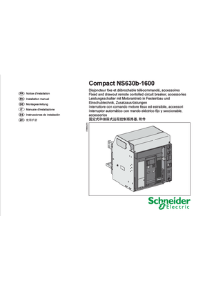 的映像 固定式和抽屉式远程控制断路器，附件使用手册