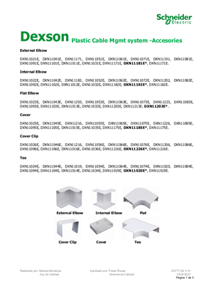 Imagen de Ficha técnica Accesorios Plasticos para Sistemas de canalización Dexson