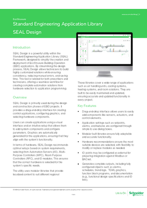 Image of Standard Engineering Application Library - SEAL Design - Specification Sheet