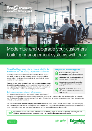 Image of Flyer - Licensing Plans for EcoStruxure Building Operation 7.0