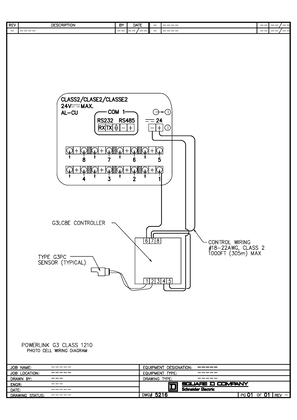 Image of POWERLINK G3 CLASS 1210 PHOTO CELL WIRING DIAGRAM