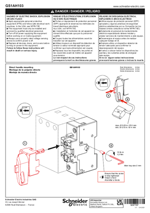 イメージ TeSys GS - Front direct handle for GS1DD 32 A - Instruction Sheet