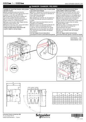 イメージ TeSys GS - Switch disconnector fuse handle 3P/4P - Instruction Sheet
