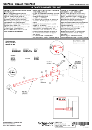 イメージ TeSys GS - GS2AE6o Shaft Extension - Instruction Sheet