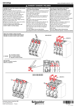 イメージ TeSys GS - GS1AFoo - Blown fuse auxiliary contact mounting - Instruction Sheet