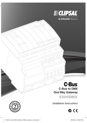 Image of Installation instructions for 5500DMX C-Bus to DMX Gateway
