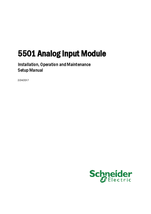 Image of 5501 Analog Input Module User Manual